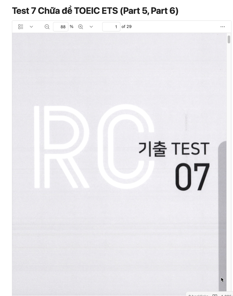 Chữa toeic test 7 Part 5,6
